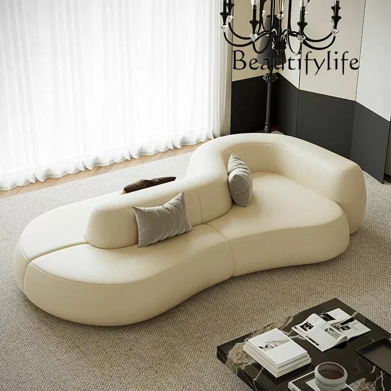 

New Arrival Living Room Sofas Kawaii Comfortable White Luxury Nordic Lazy Sofa Modern European Wood Divano Apartment Furniture