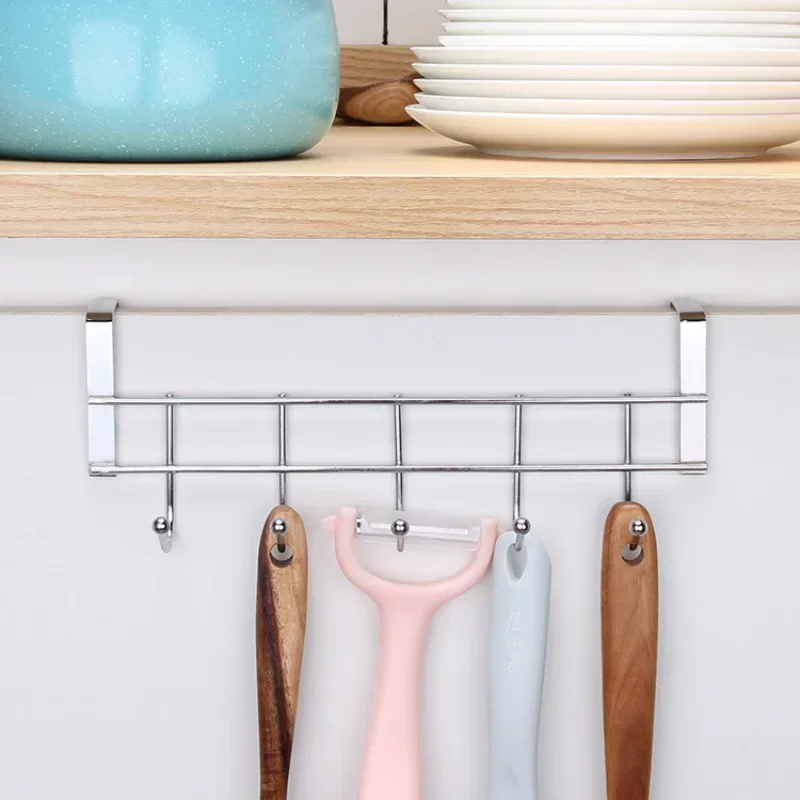 Metal Organizer Shelf Hanger Storage Hooks Kitchen Storage Rack Cupboard Shelf Hanging Hook Organizer Closet Glass Mug Holder