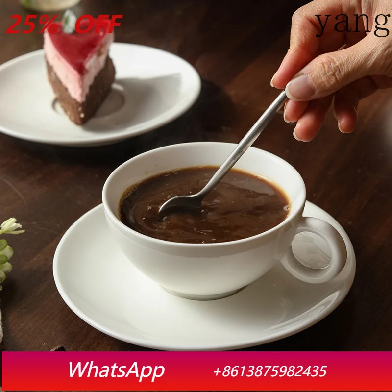 

LMM Coffee Cup and Saucer Set Latte Cappuccino Latte Ceramic Milk Breakfast Cup
