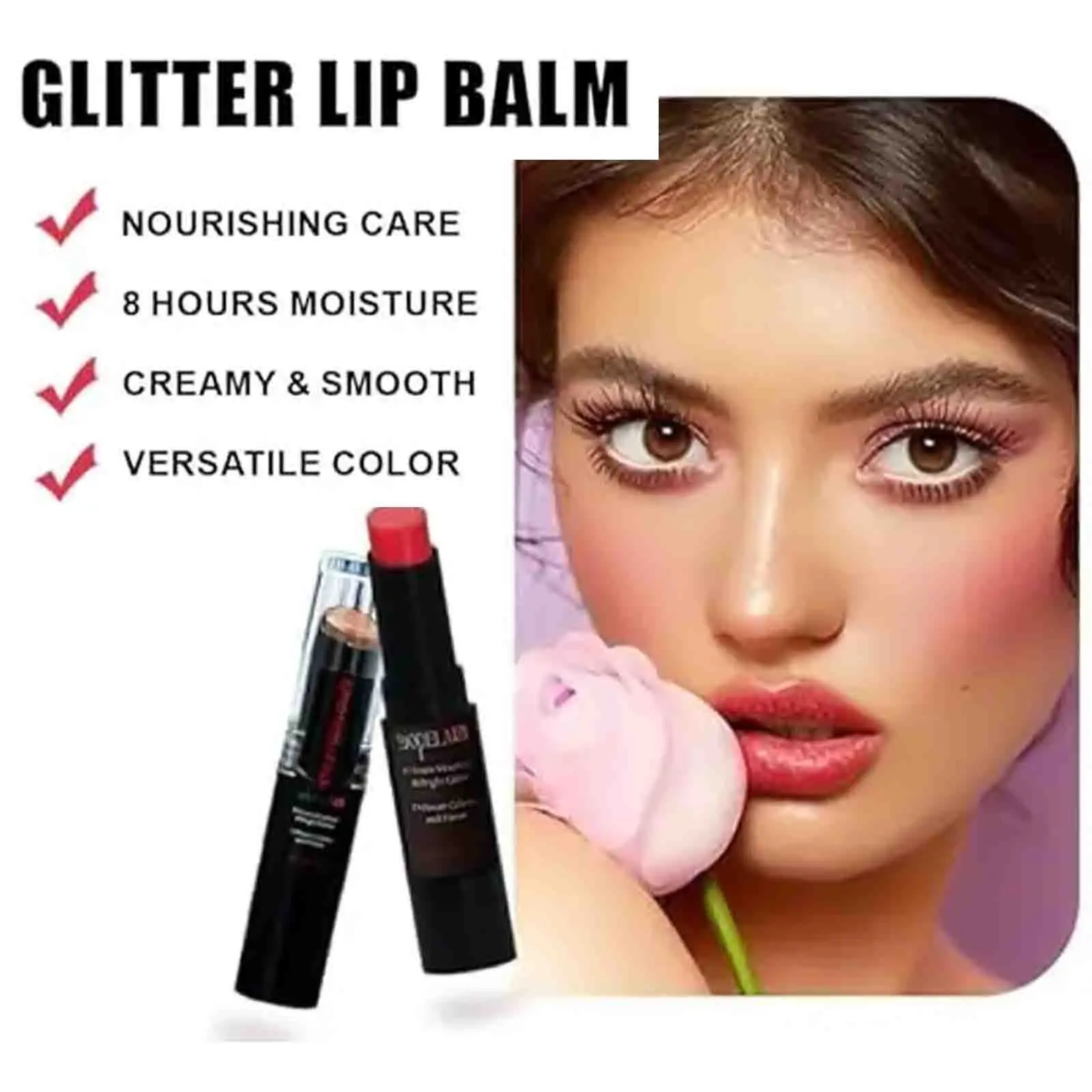 5 Pack Getinte Lippenbalsem Met Glitterpoeder Kousvullers Geschenken Getinte Chapstick Moederdag Geschenken Hydraterende Make-Up