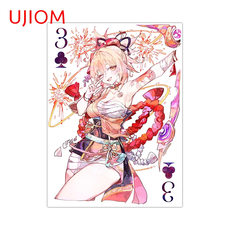 UJIOM Genshin Impact Graffiti Poker Style Wall Sticker Enchanting Fashion Baby Nursery Room Decal Nice Items Room Decor Poster view 4