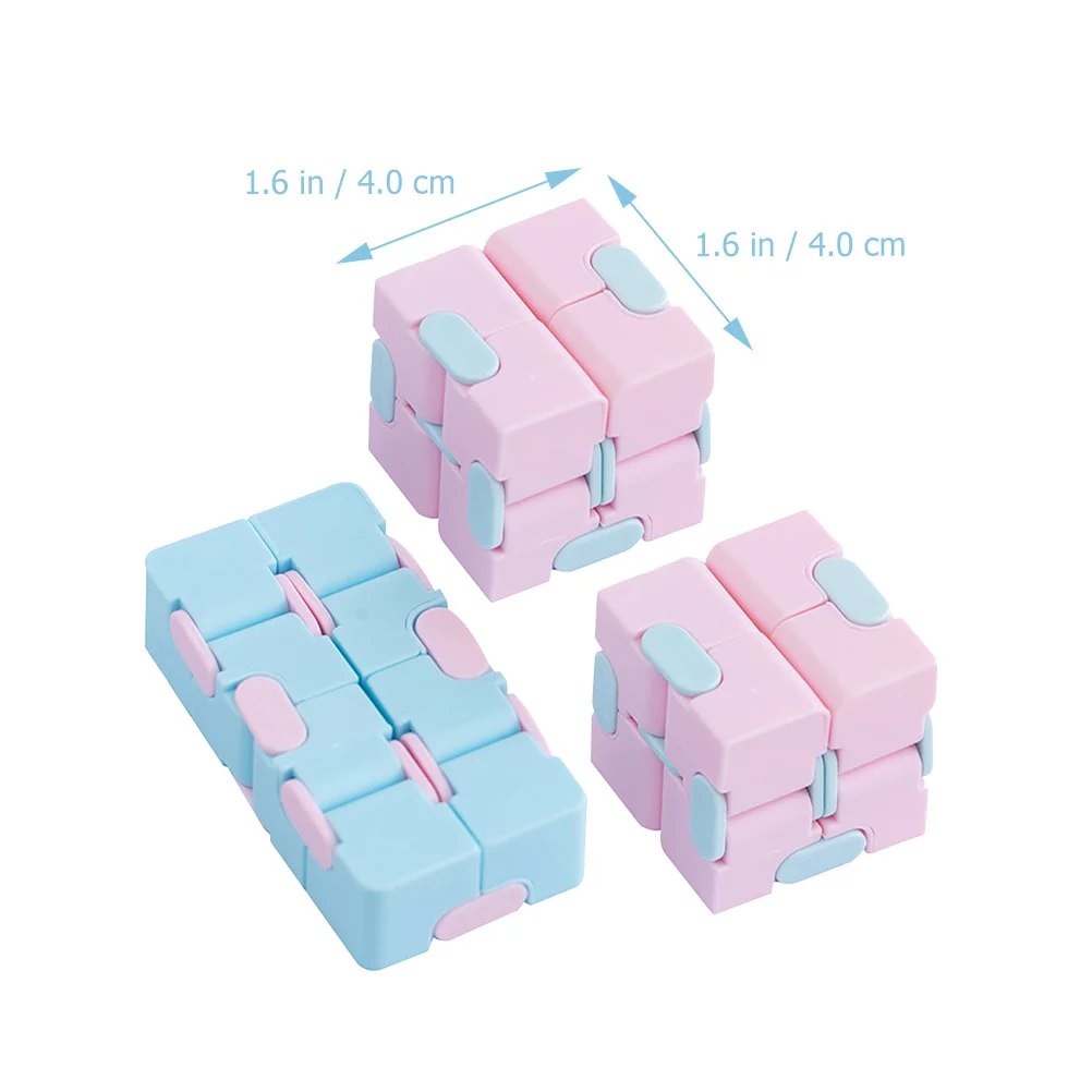 ลูกบาศก์สีลูกกวาด 3 ชิ้น สำหรับเด็กและผู้ใหญ่ ของเล่นคลายเครียด เสริมสร้างสติปัญญา