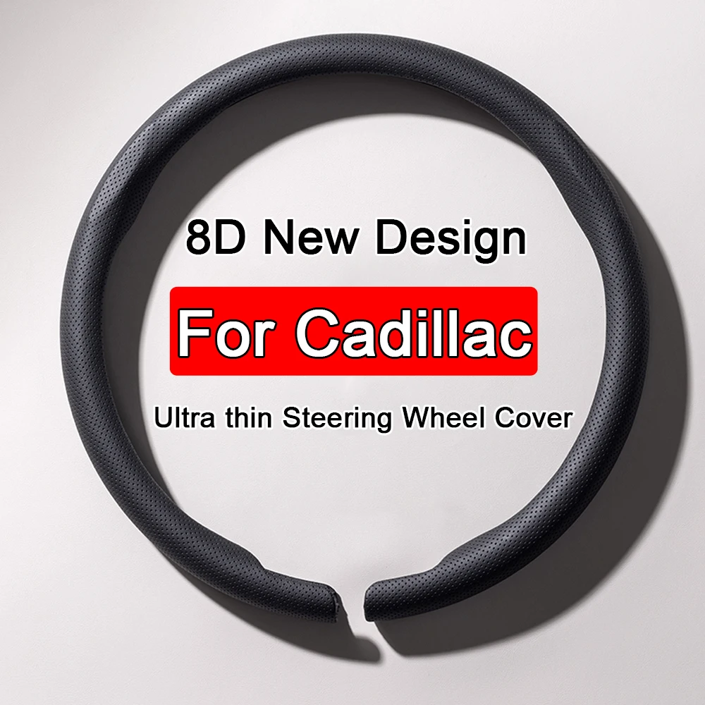 Nuevo protector para volante de coche de cuero de napa, cubierta de refuerzo ultrafina de 38cm para Cadillac CT5 XT5 XT4 XT6 ESV Escalade CTS XTS SRX