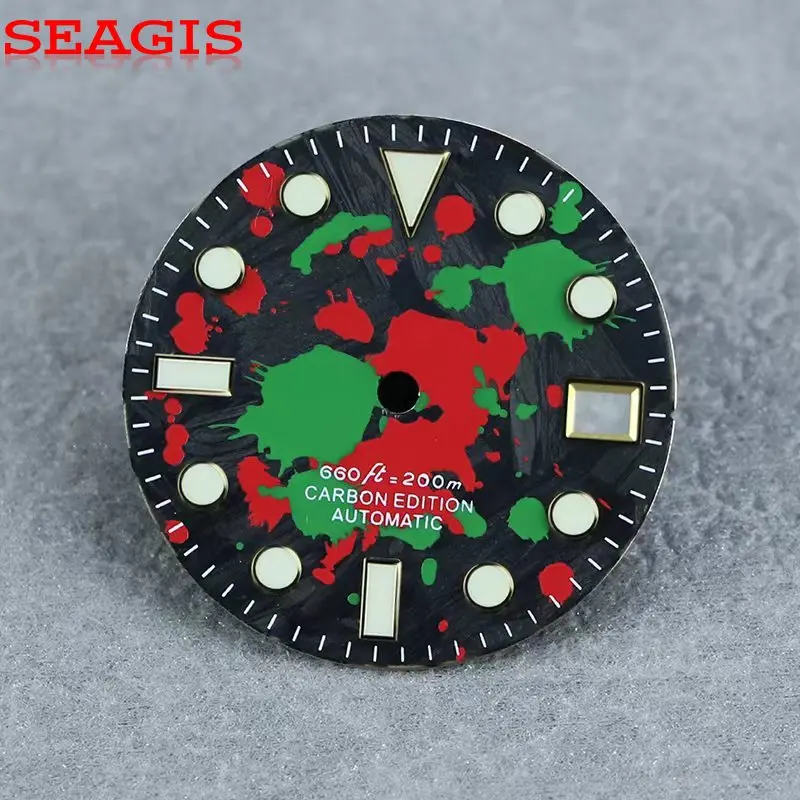 

Color Pattern Carbon fiber dial 28.5 mm BGW9 C3 lume NH35 Mod No Logo