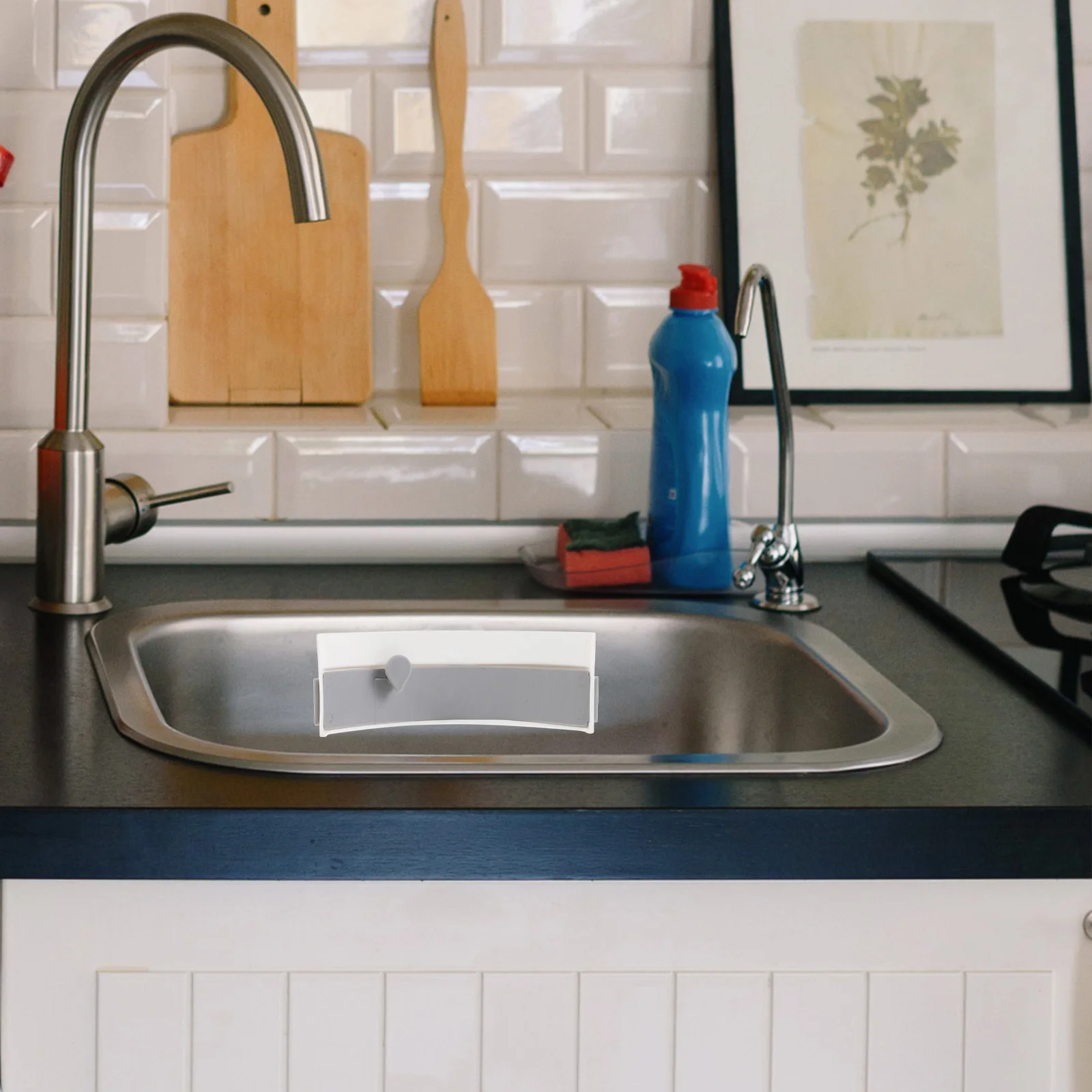 2Pcs Corner Sink Garbage Bag Holder Plastic Openable Drying Rack Kitchen Suction Cup Trash Bag Stand Adjustable