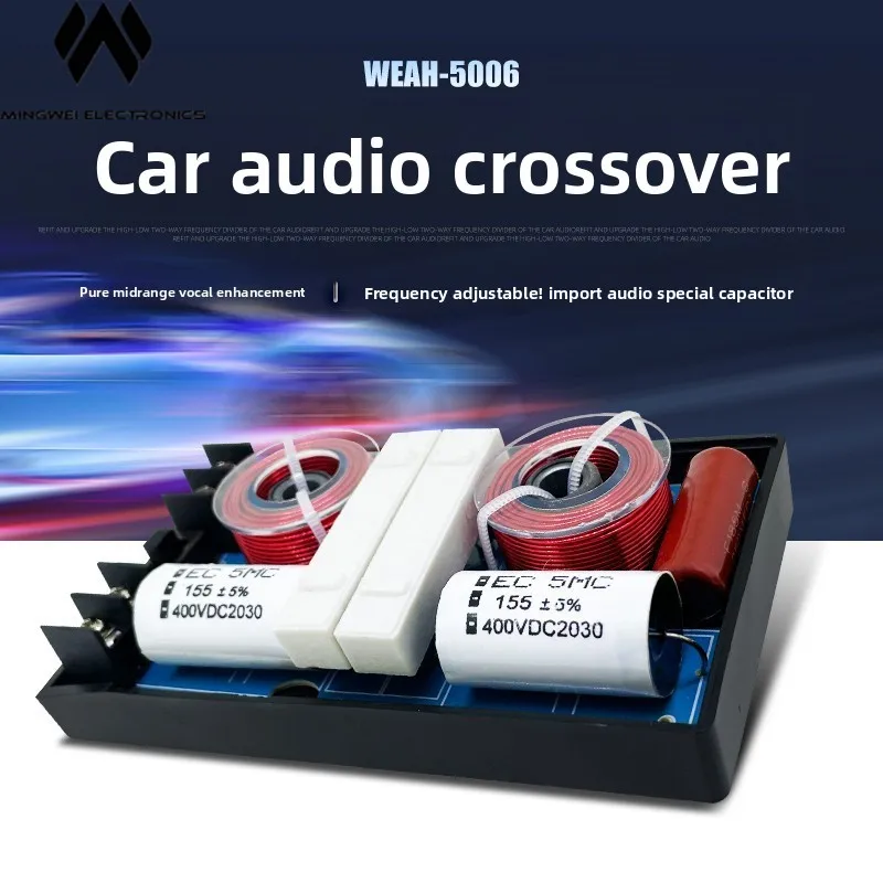 MW Audio 2pcs Car Audio Crossover Single Way Midrange Speaker Upgrade for Enhanced Sound Quality