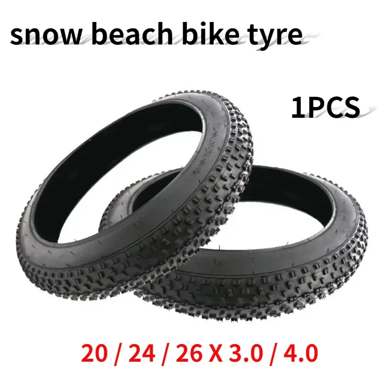 1 PC Non-slip Riding Cycling Tyres 20 / 24 / 26 x 3.0 / 4.0 Inch Buggy Puncture Proof Snow Bike Tires Beach Bicycle Fat Tyre