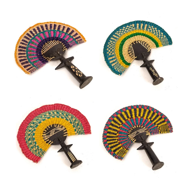 

Hand woven straw fan