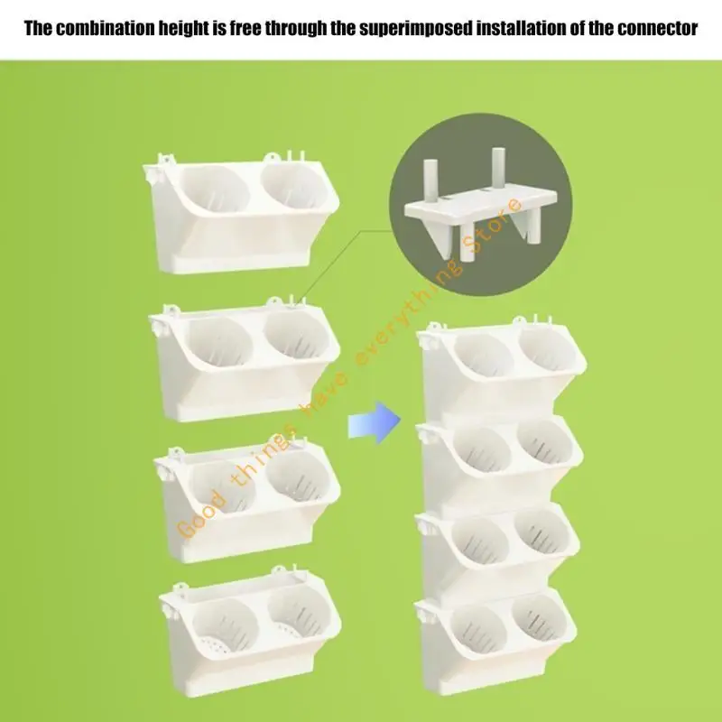 Space Saving Efficient Wall Mounted Pot Gardening Planter for Home Decoration and Health Balcony Plant Growth 55KF