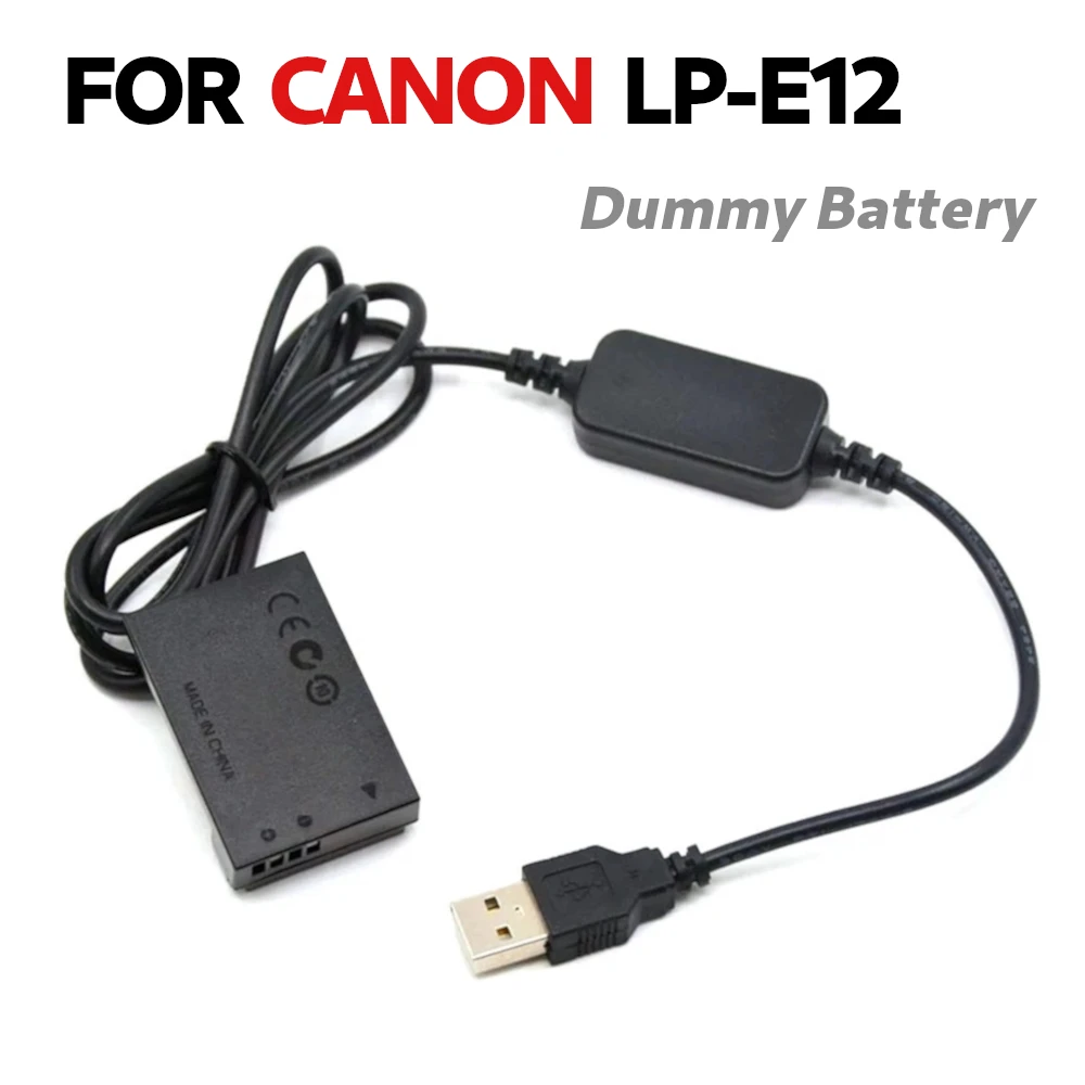 USB-кабель для зарядного устройства для Canon DR-E15 Kiss x7 EOS 100D Rebel SL1 SX70HS