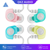 QKZ Wired Earphone 3.5MM AUX Stereo HiFi In-ear Earbuds With Mic Noise Cancelling For Music live Game Headphone