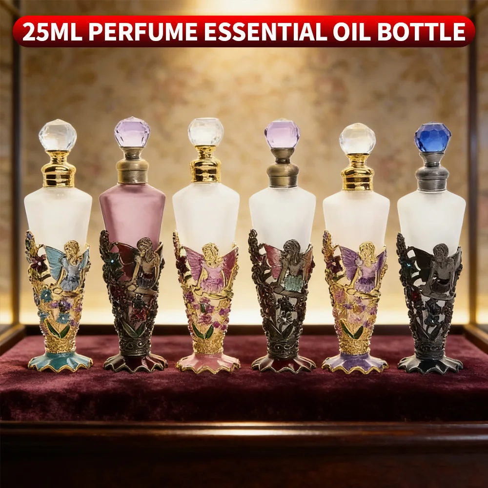 

Портативный 25 мл эмалированный конический флакон духов «Ангел девушка» дизайн многоразовая банка с эфирным маслом для домашнего прогула фестивальный подарок
