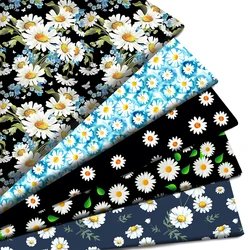 Daisy Flowers Floral Printed Polyester Pure Cotton Material Patchwork Tissue Sewing Quilting Fabrics Needlework DIY Cloth