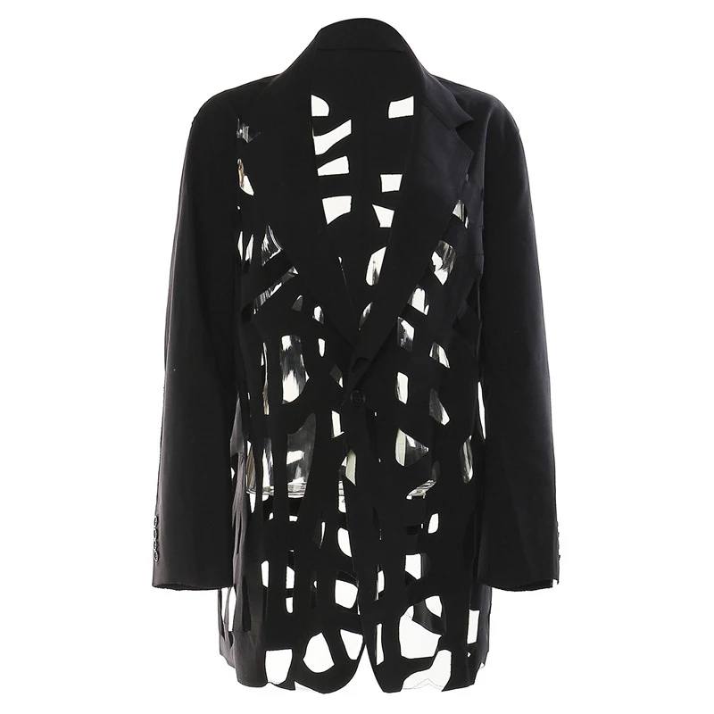 

Женское модное пальто STUDIO Bla с вырезами и кружевным подолом, приталенное, средней длины, для весны и лета