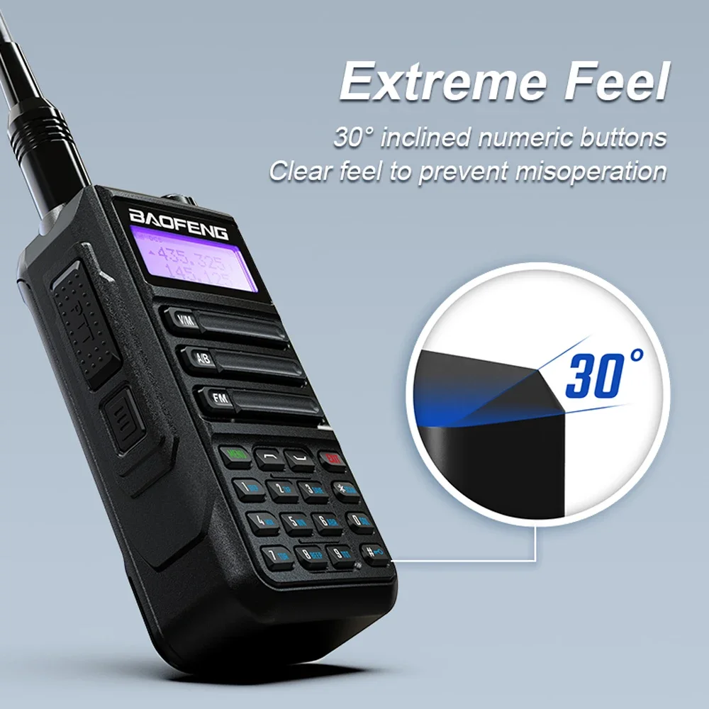 2pcs Baofeng UV-16 MAX Walkie Talkie 10 KM Military 10W Powerful Waterproof VHF UHF CB Ham Dual Band Two Way Radio USB-C Charger - view 5