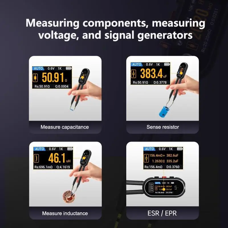 

Intelligent Digital Bridge Tweezers LCR Resistance Inductance Capacitance Component Tester Multimeter