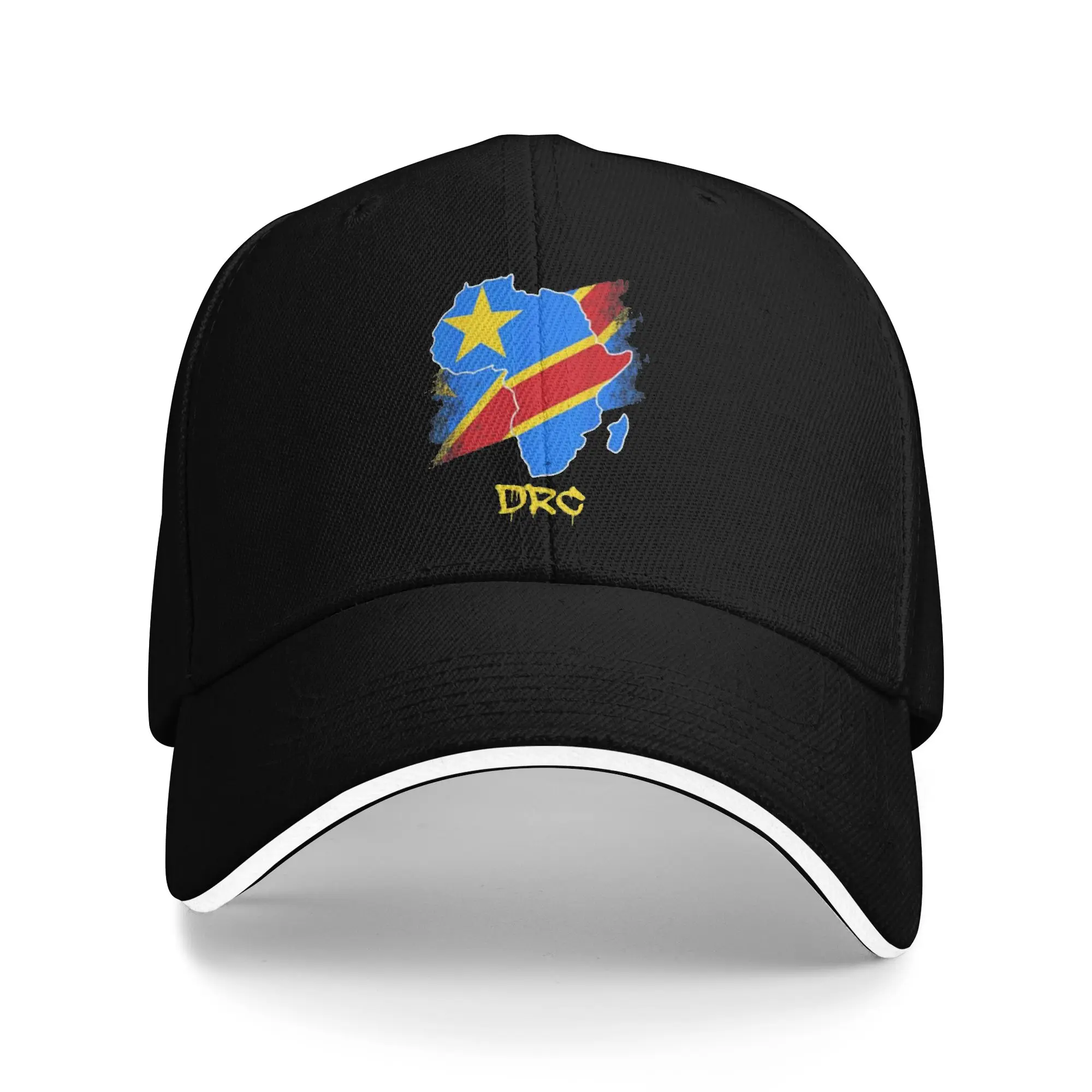 6 Styles DR Congo flag in Africa Map Love RDC DRC Republic Of Congo Hiking Baseball Caps Men Female Beach Sun Hats Trucker Cap