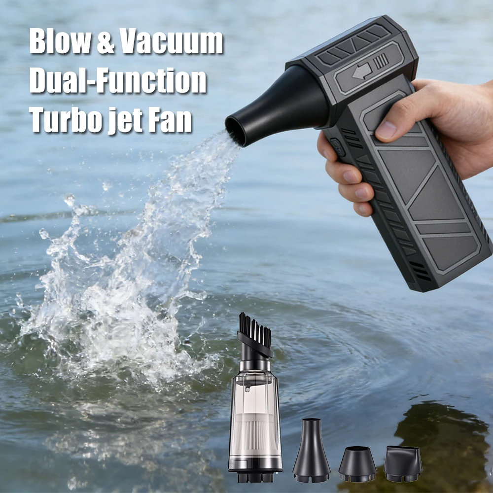 

Мощный турбовентилятор 60 м/с, бесщеточный двигатель, турбонаддув, для уборки, воздуходувка, инструмент для сдувания пыли, мощный воздушный поток