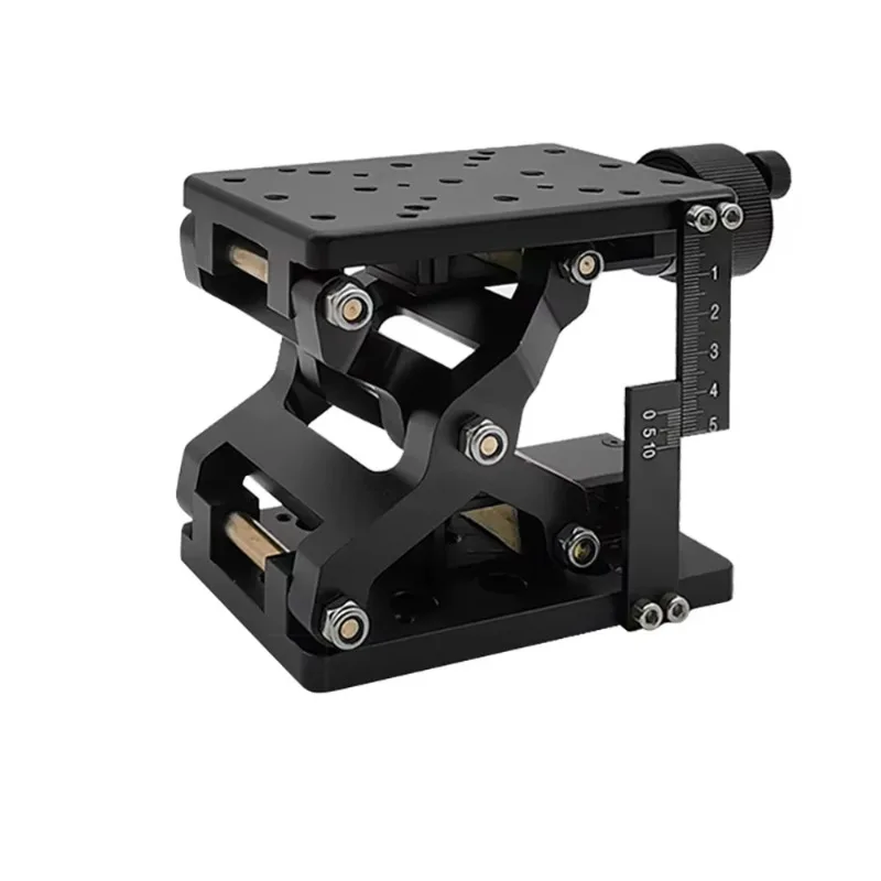 120x80mm Manual Z-Axis Linear Elevator Lab Jack Precision Lifting Platform 60mm Stroke 20kg Load for Optical/Optomechanical