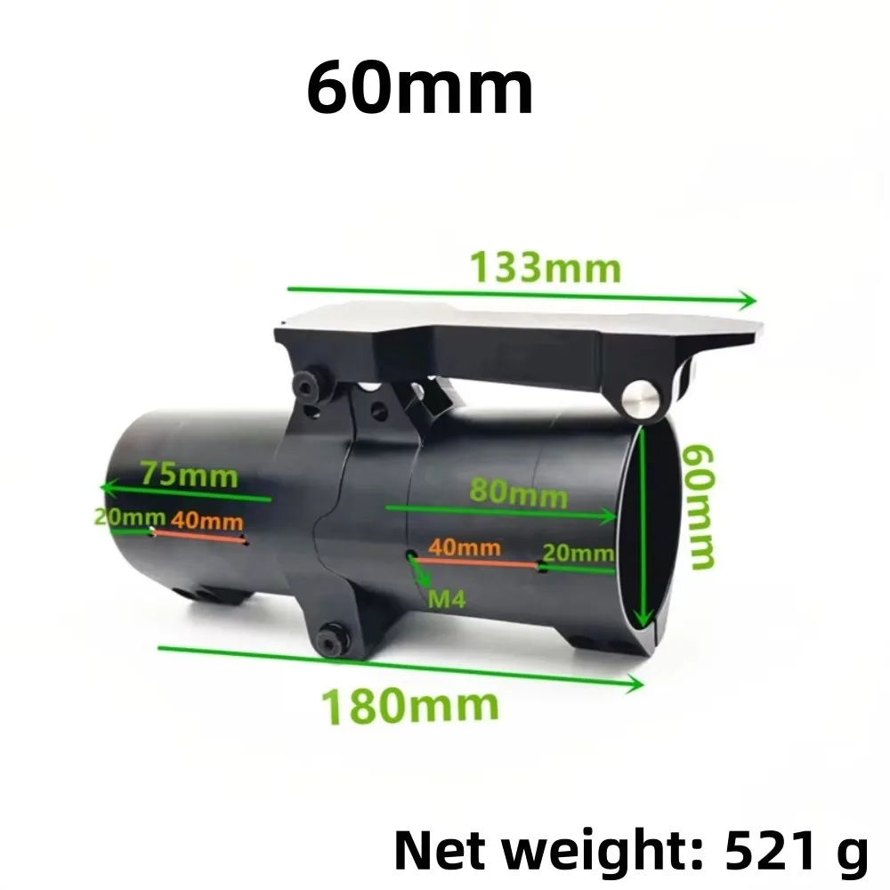 Connecteur de Joint pliant en alliage d'aluminium 60mm 7075, train d'atterrissage en tube de carbone, connecteur de pièces de drone de protection des plantes 1 pièce