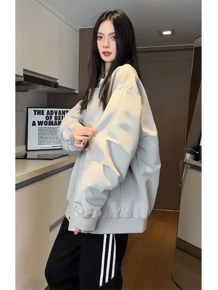 

Loose Men's Baseball Jaet Flight Coat Outdoor Windproof Waterproof Spring Autumn Sle Casual Loose Couple Outerwear