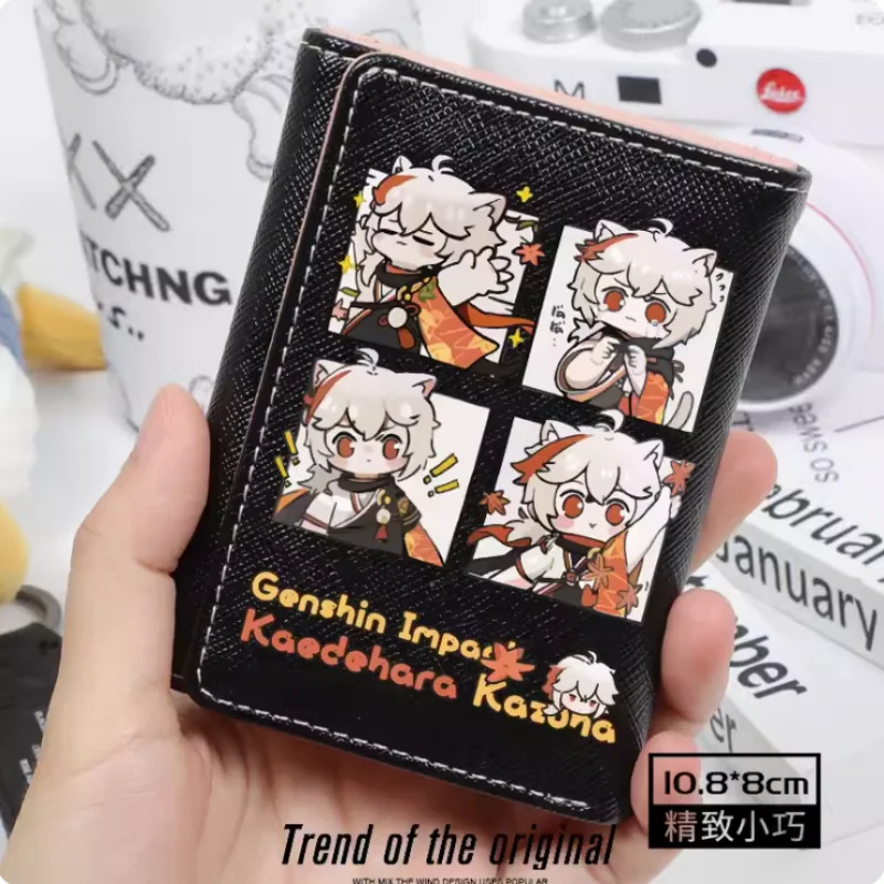 Anime Genshin Impact Kaedehara Kazuha Fashion Wallets PU Purse Card Holder Hasp Money Bag Cosplay Gift B217
