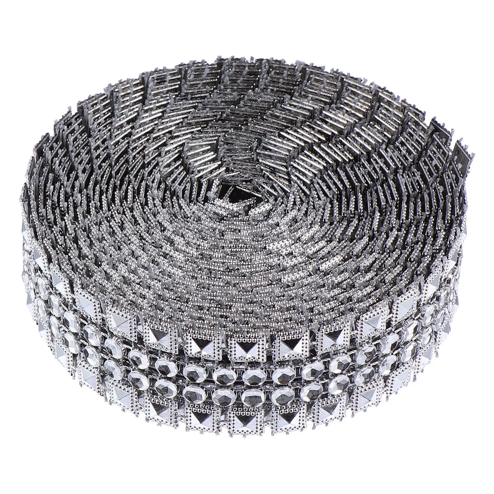 

Рулонная лента со стразами Spire: Сверкающая сетчатая тесьма для рукоделия, декора одежды и подарков