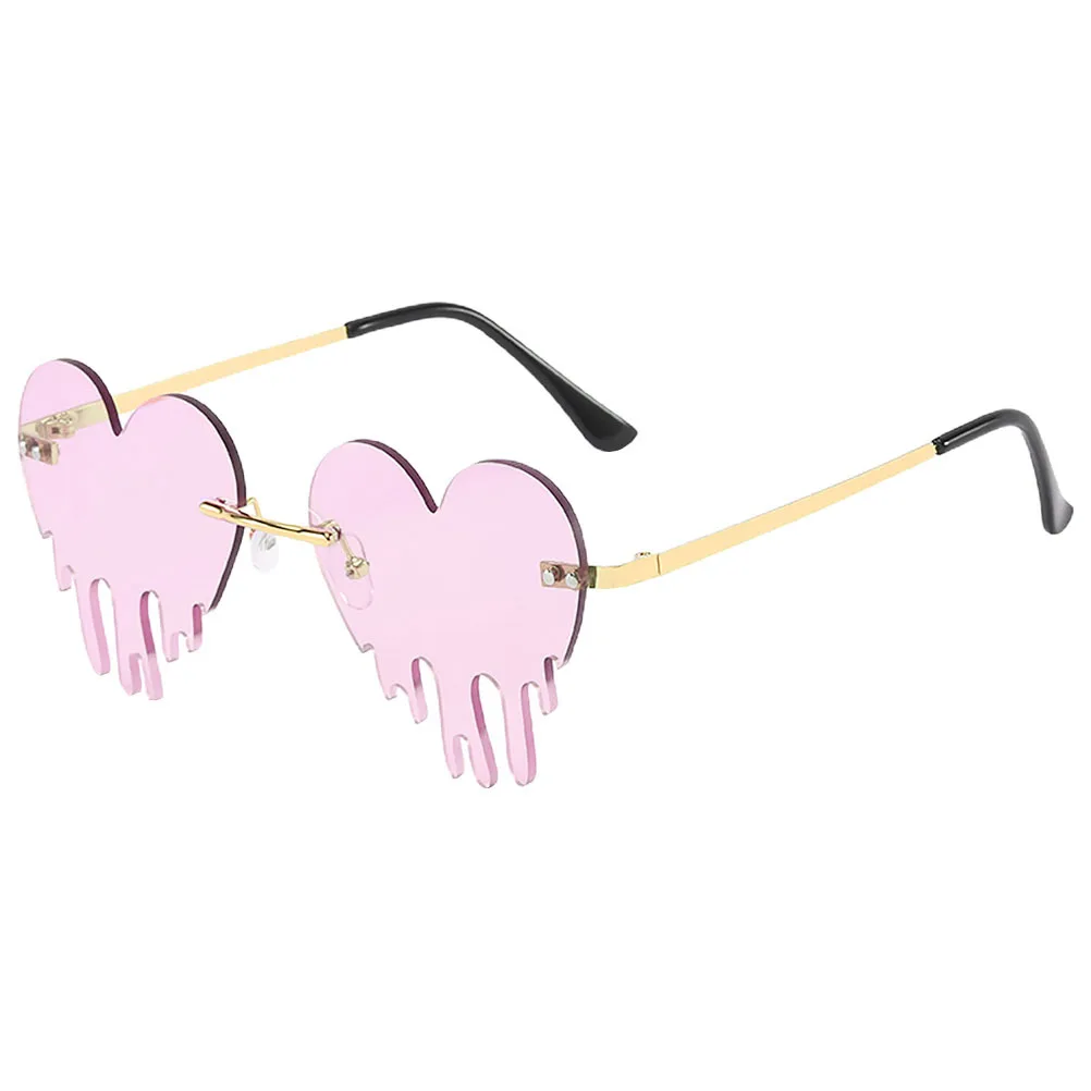 

1Pair Waterdrop Sunglasses Lightweight Heart-Shaped Stylish Party Glasses Durable Beach Eyewear for Women Fashion Sunglasses