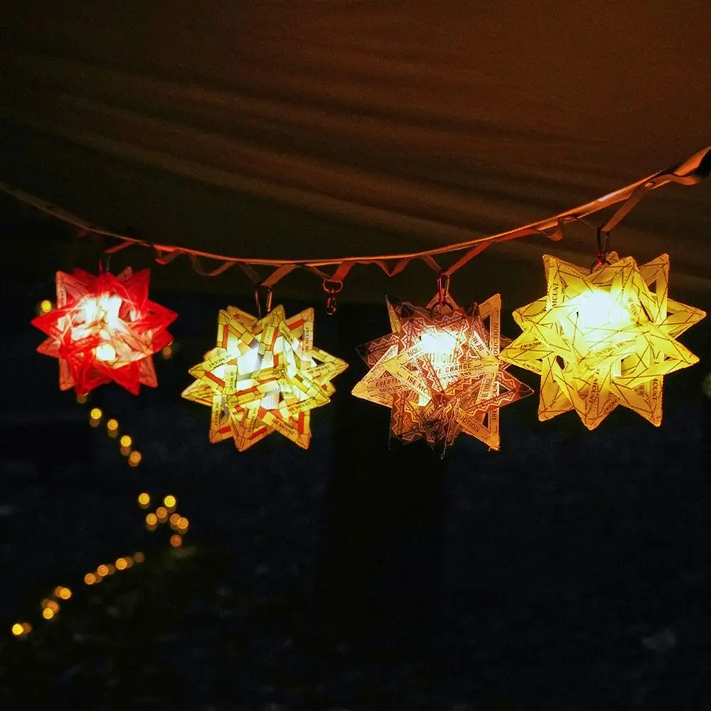 

3D Polar Star Camping Light Shade Waterproof High Transmittance Hollow Out Lamp Cover No Lamp Creativity DIY PP Board Lampshade