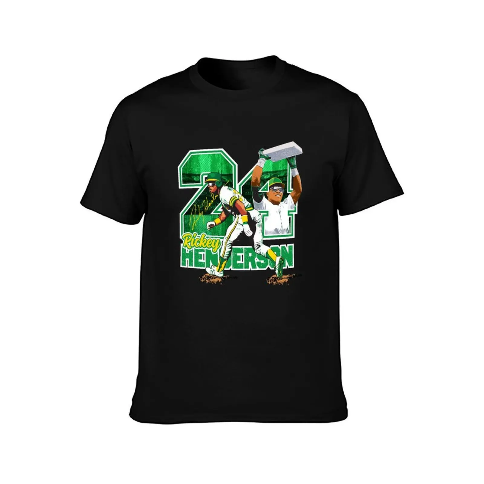 Vintage style Rickey Henderson T-Shirt, Summer Casual Cotton Tee, Oversized Streetwear Tops, Vintage Graphic Print, 100% Cotton