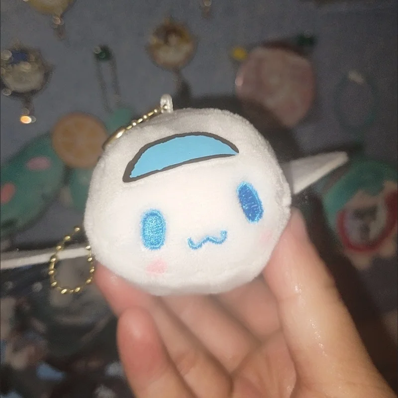 سانريو سينامورول أبيض أزرق تحويل طائرة لينة أفخم المفاتيح على ظهره سستة حلية حقيبة يد الزينة فتاة هدية #4