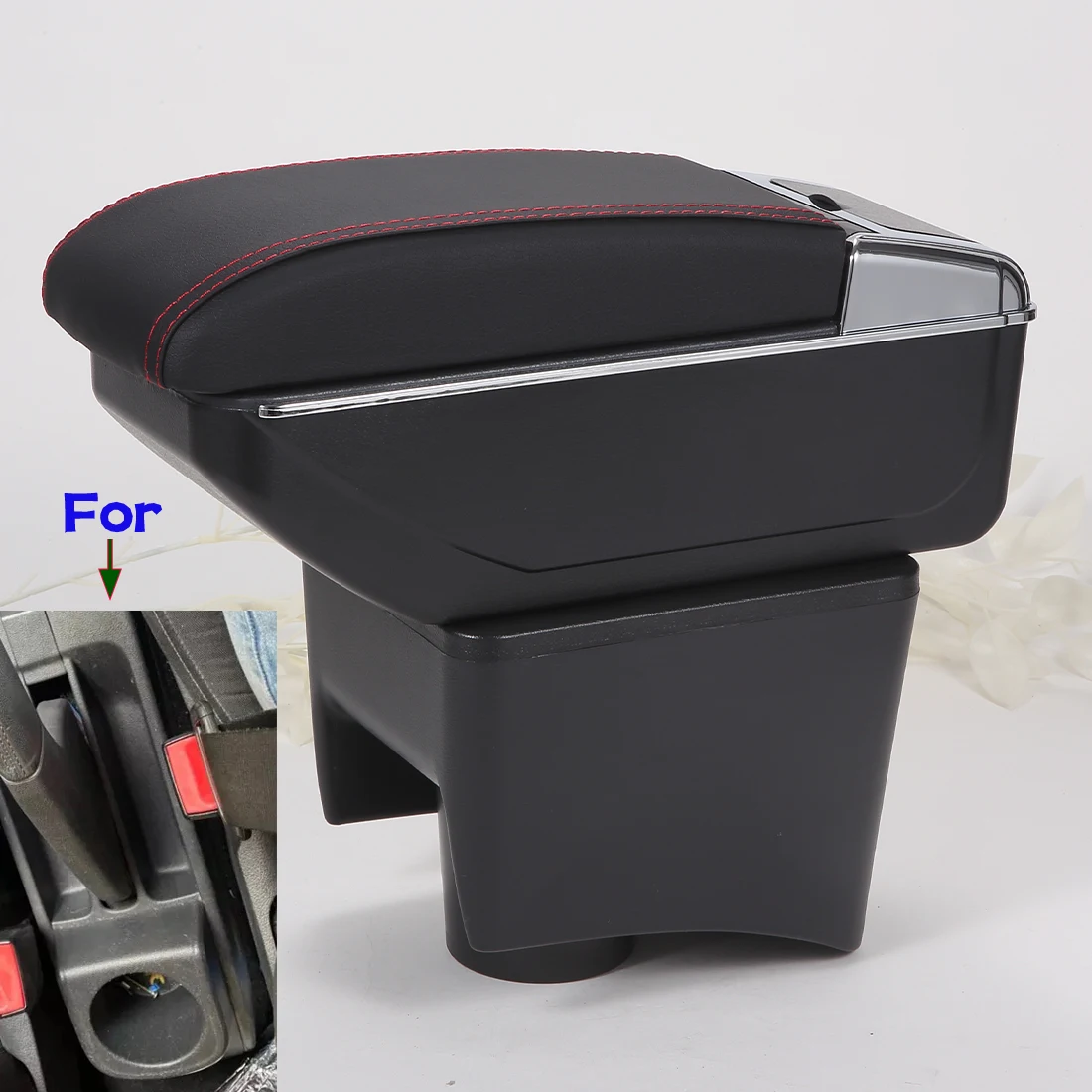 

Подлокотник для Volkswagen POLO для VW POLO Mk5 6R Vento Автомобильный подлокотник 2012-2018 Ящик для хранения автомобильных аксессуаров Простая установка