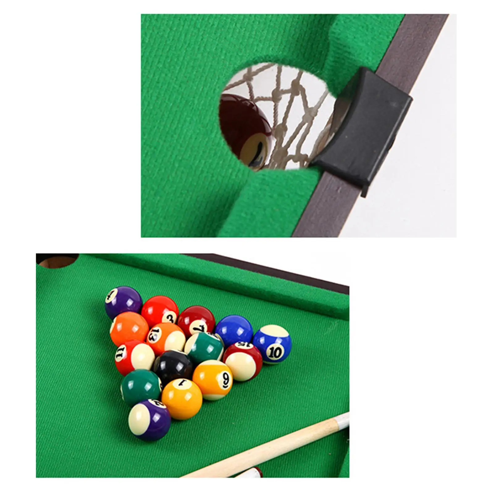 

Pool Table Set Chalk, Triangle Small Tabletop Billiards for Children