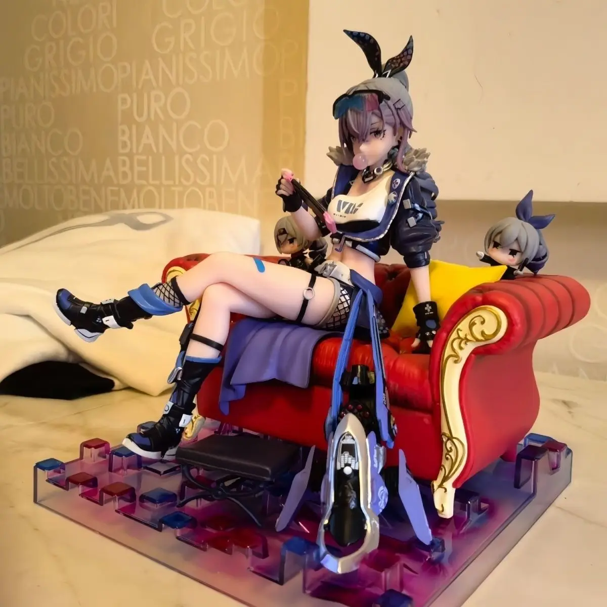 23cm Honkai: Star Rail Silver Wolf Sitting Position Game Girl Figure Model Gk Statue Collection Desktop Decoration Ornament Toys