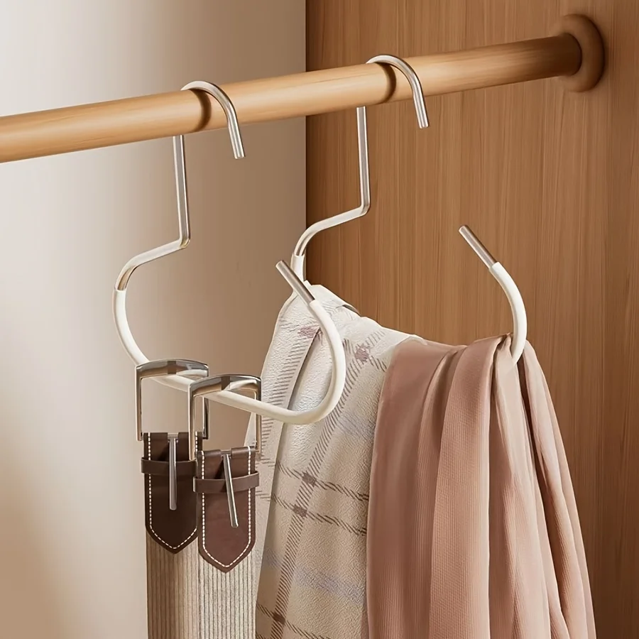 Metallhaken zum Aufhängen von Hüten, Kleiderstangen-Organizer, rutschfester Hut- und Schalhalter, ideal zum Aufhängen von Hüten, Schals, Unterwäsche und Taschen, Aufbewahrungsregal für den Kleiderschrank. – Detail 7