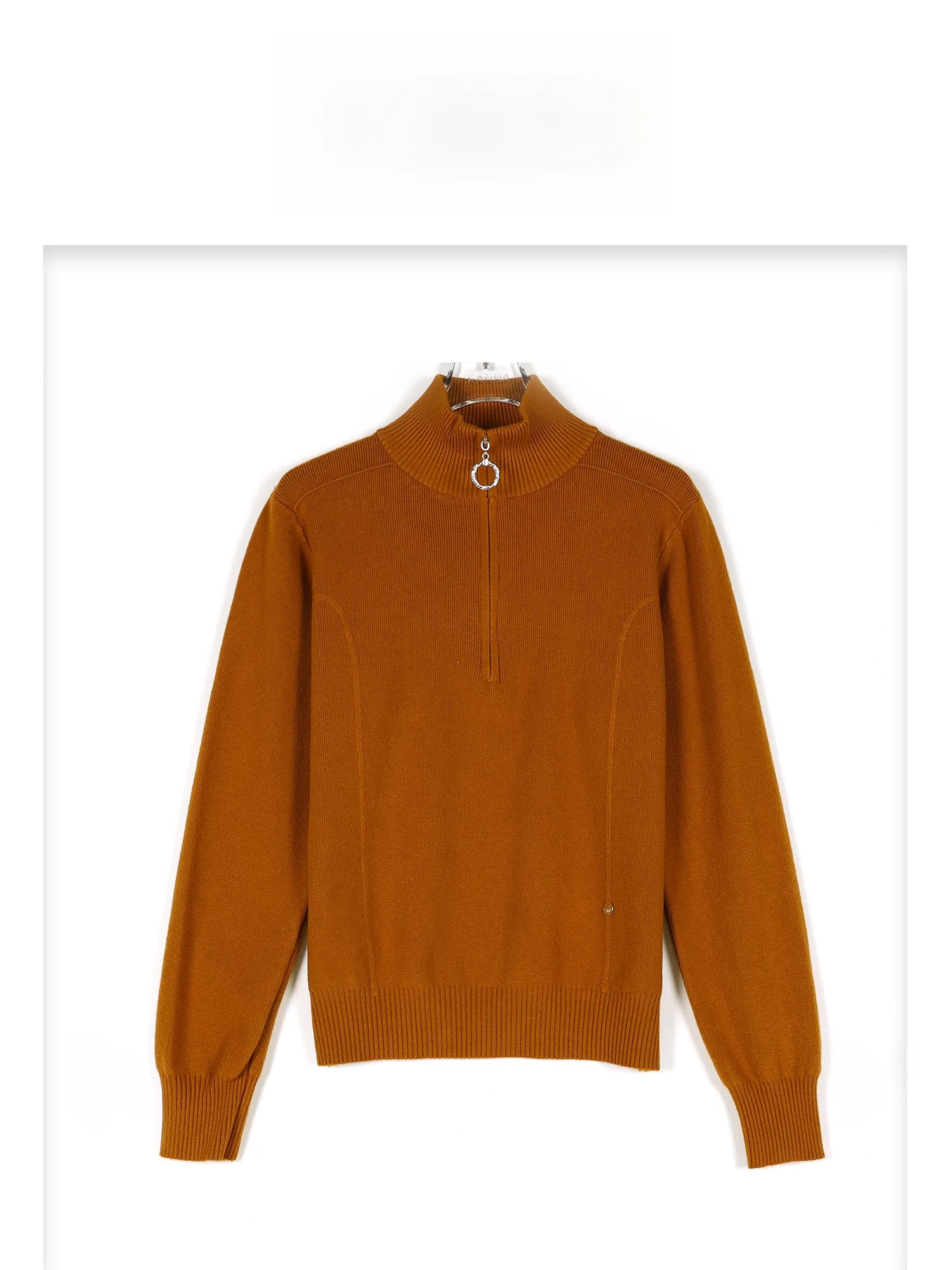 

High Ne f Zip Knitted Sweater Women's Versatile Casual Sle Autumn Winter New Arrival Jandia Qianyu eila 2025