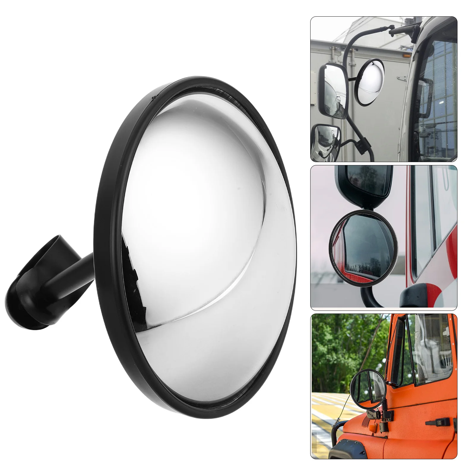 

Universal Round Convex Mirror for Large Trucks Buses Enhanced Visibility Anti-Blind Spot Adjustable Mounting Easy Installation