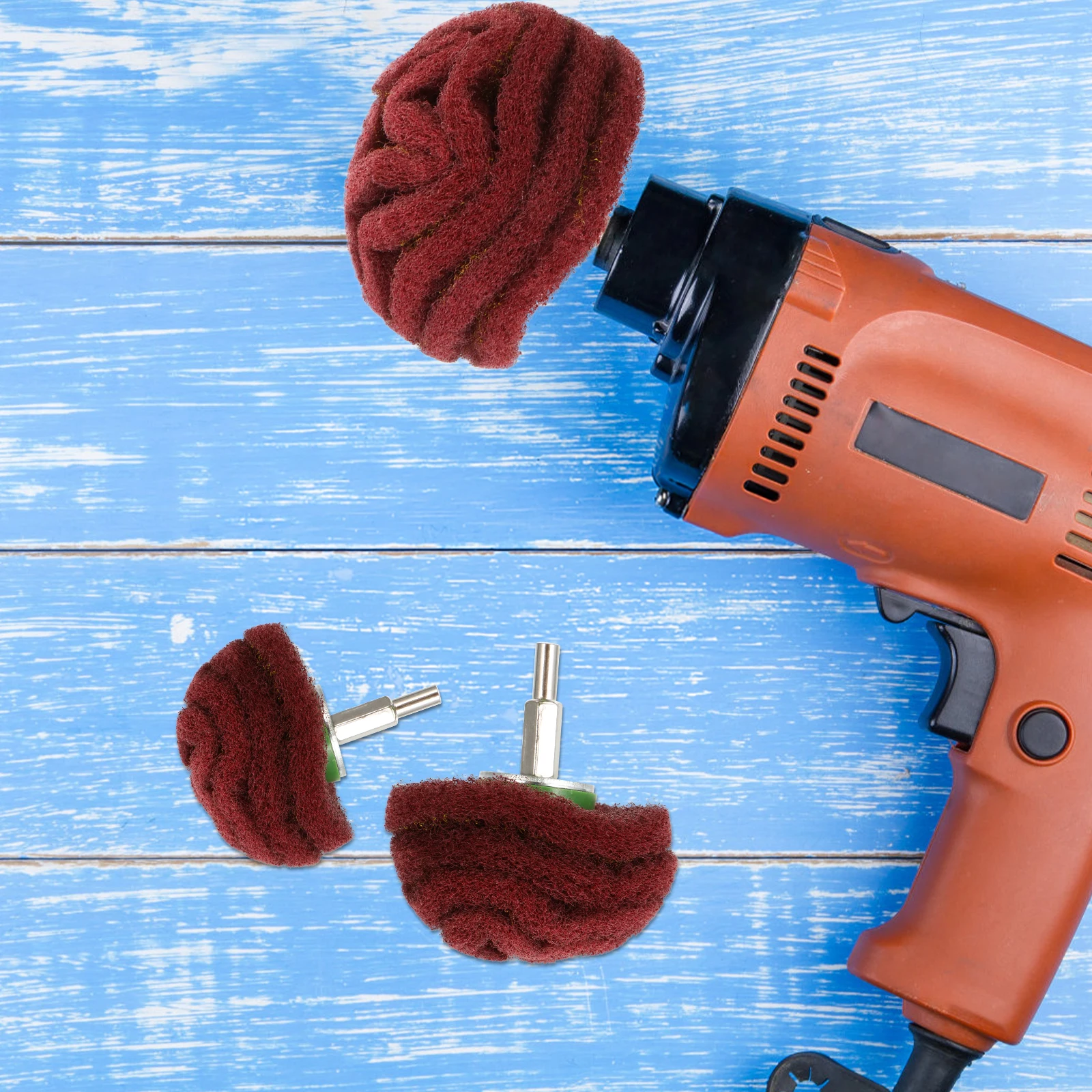 

3pcs Polishing Wheel Scouring Pad Tools Accessories Brush Rotary S Head Abrasive Material Removing Deposits