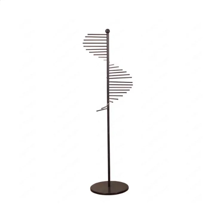 Rotating Scarf Display Rack Floor Standing Metal Garment Organizer Retail Hanger Space Efficient Boutique Storage Stand