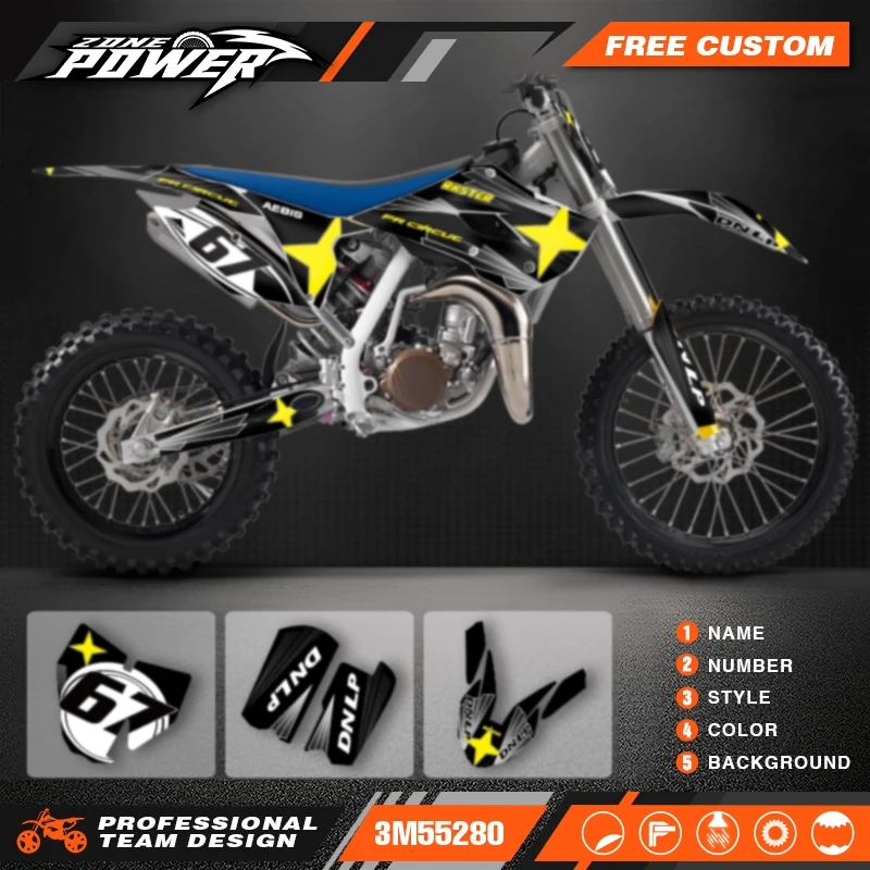 

Powerzone Full Set Motorcycle Decals Stickers Kits for Husqvarna TC85 2014 2015 2016 2017 Custom Graphics