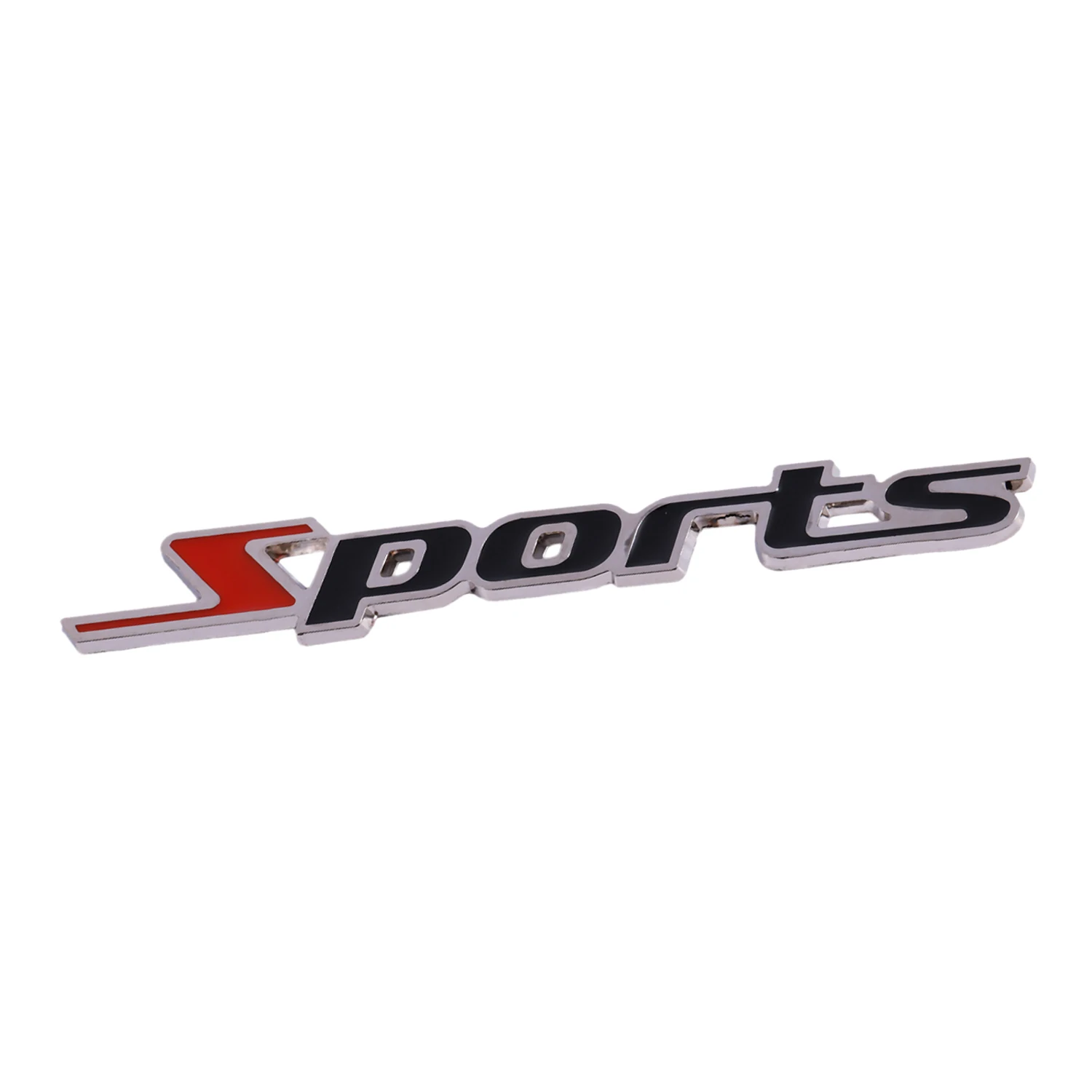 Metal Sports Letters Car Badge Sticker, Decoração do emblema, 2 pcs