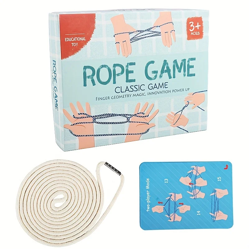 Classic Traditional Flip Rope Game Children Early Educational Fun Interactive Rope Game Kids Innovative Montessori Toys