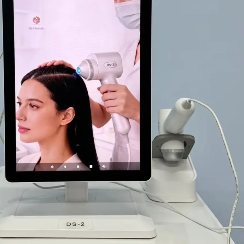 8MP Triple Spectrum Imaging Camera 50x Magnified Facial Skin Scalp Hair Loss Analyzer Beauty Device for Enhanced Detail Inspecti