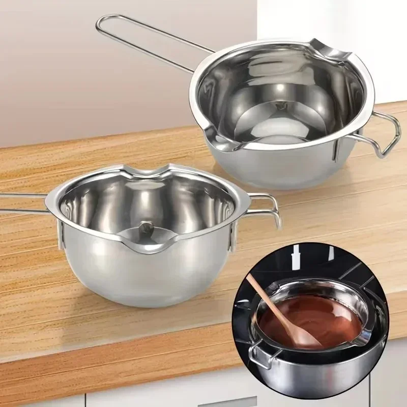 Olla para derretir cera de acero inoxidable con mango para hacer velas, manualidades de jabón, derretir chocolate, cuenco para derretir cera de velas