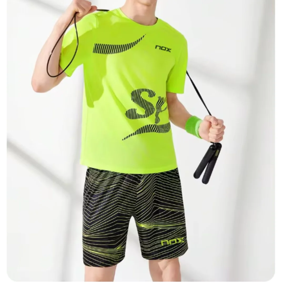 Nox T-shirt Tennis Sportswear Men's T-shirt Shorts Set Summer Badminton Short-sleeved Training Set Running Exercise Sportswear