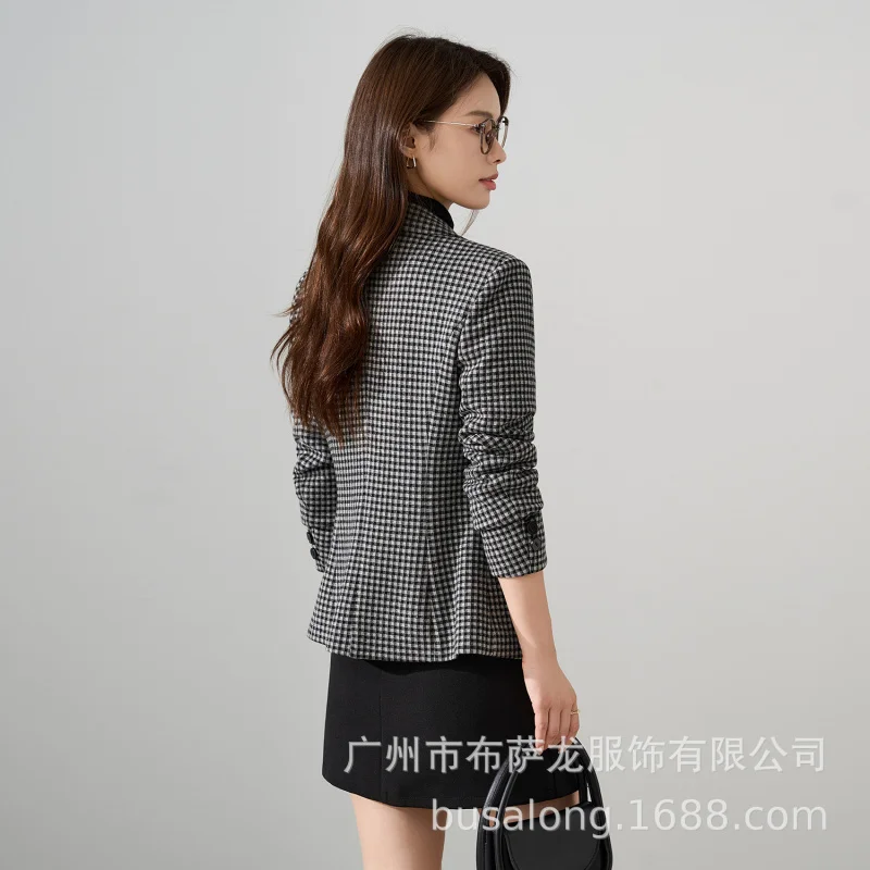 2025년 신상 우아한 패션 정장 캐주얼 여성용 긴 소매 프로페셔널 스몰 블레이저 포멀 여성용 싱글 재킷 워크웨어25618