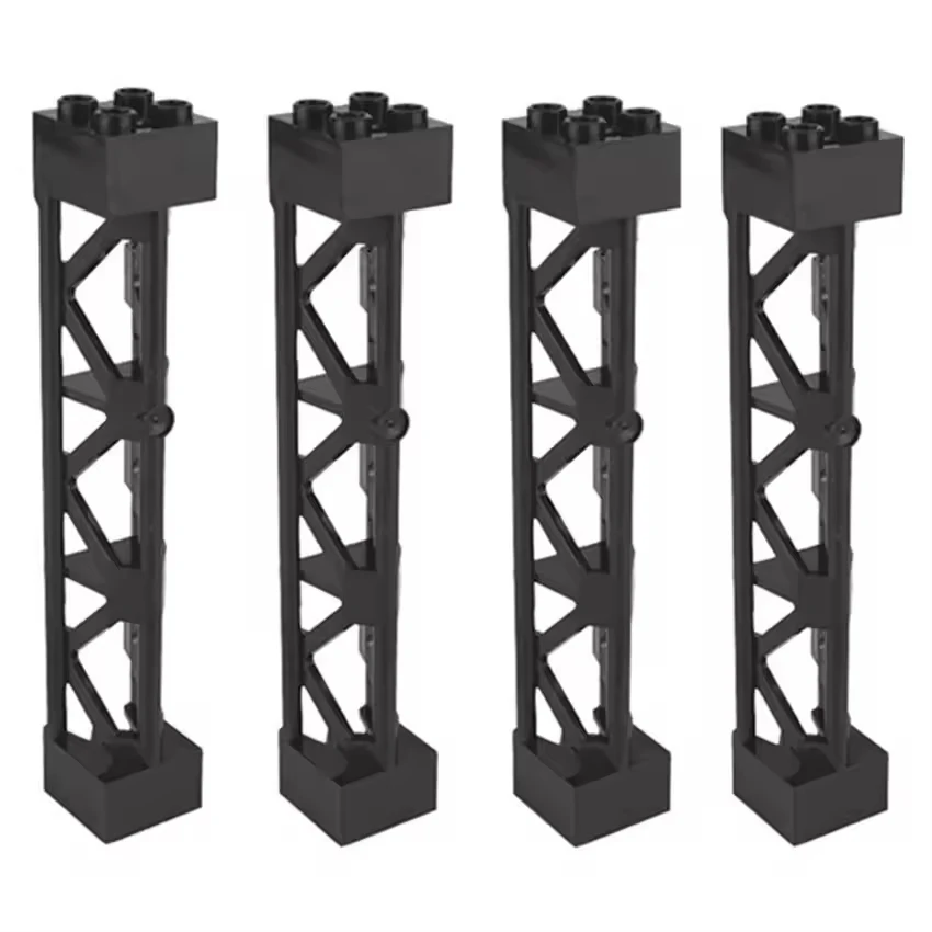 Bloques de Construcción Moc, Pieza de Repuesto 58827, Soporte de Hierro para Poste de Telégrafo 2x2x10, Ladrillos DIY Compatibles con Juguetes de Arquitectura