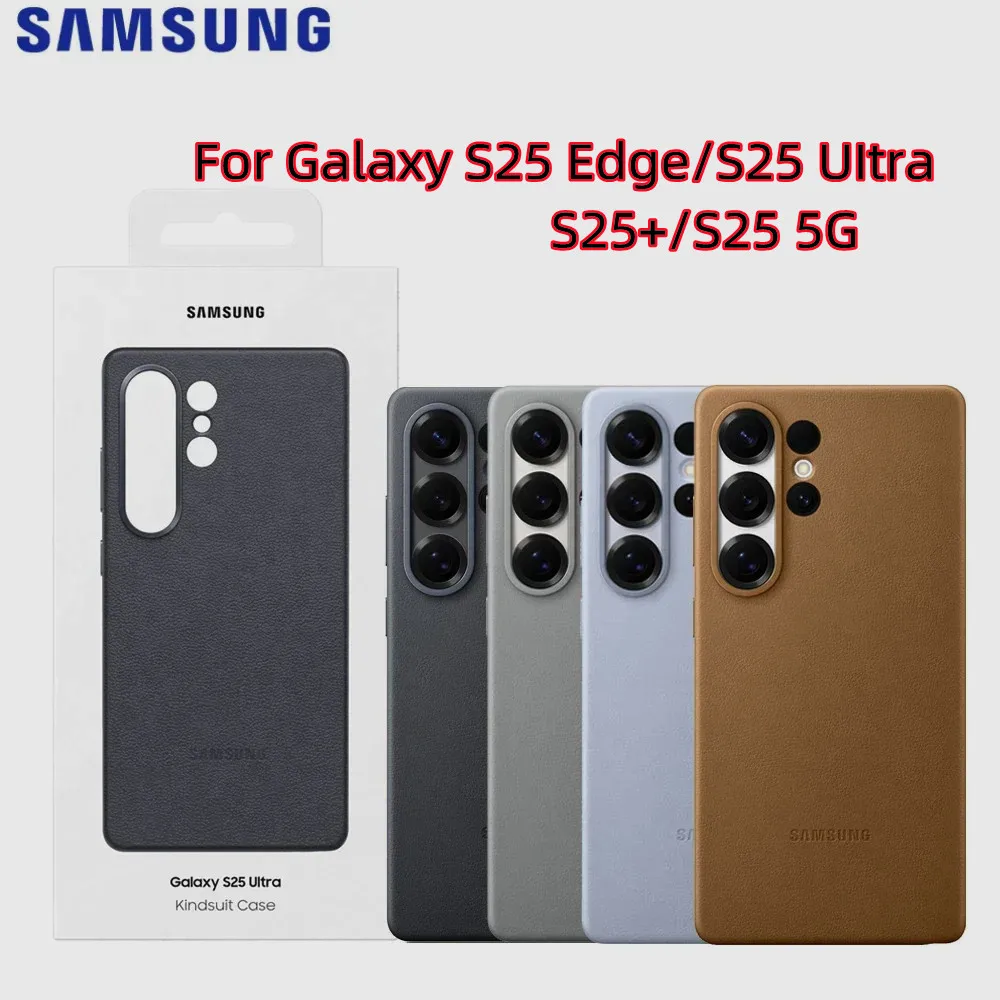 

Новый чехол для Samsung Galaxy S25 Edge S25Ultra, роскошный кожаный чехол для телефона S25 + S25 5G, тонкий защитный корпус с коробкой