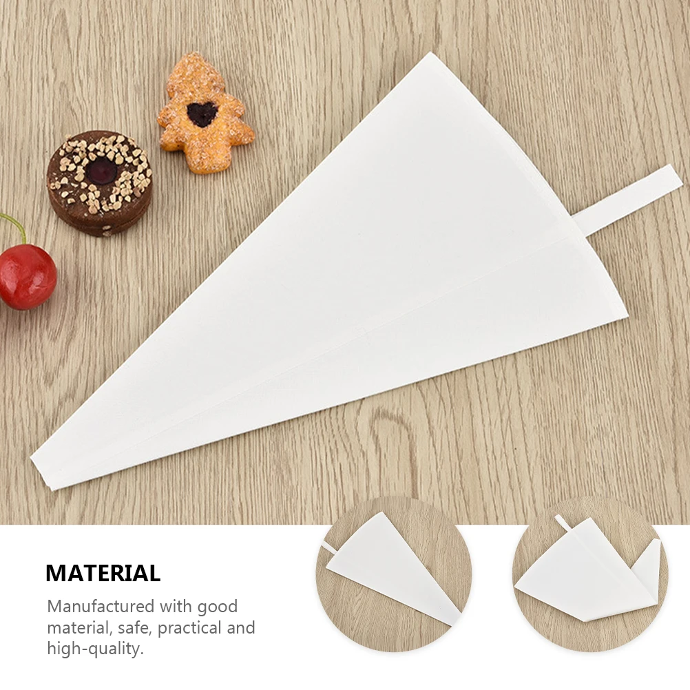 

3 Pcs Reusable Piping Bags Cotton Canvas Pastry Bags for Cake Icing Baking Decoration Tools Lightweight Portable Eco Friendly