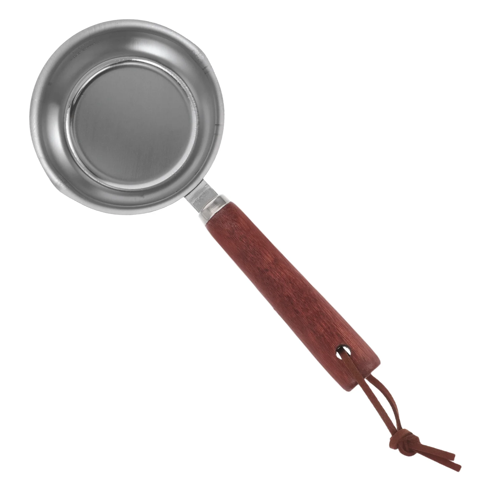 

150Ml Stainless Steel Oil Pot With Wooden Handle For Hot Oil Pouring Chili Making Kitchen Cooking Tool Small Soup Pot